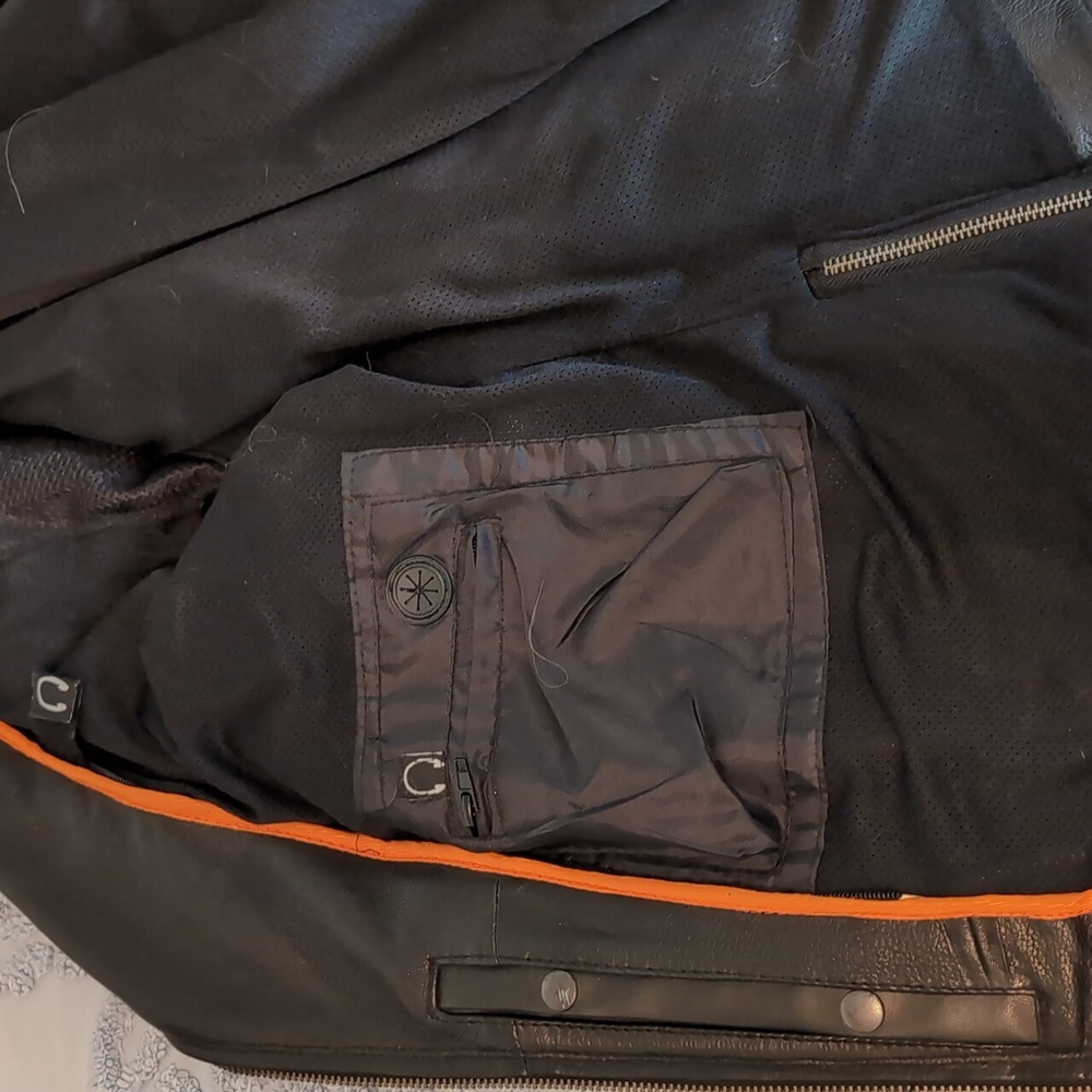 Motorcycle leather black women's jacket size XL - Picture 11 of 16